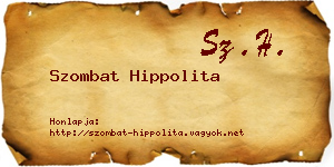 Szombat Hippolita névjegykártya
